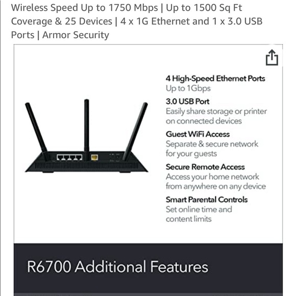 NETGEAR Nighthawk Smart Wi-Fi Router - Picture 5 of 6